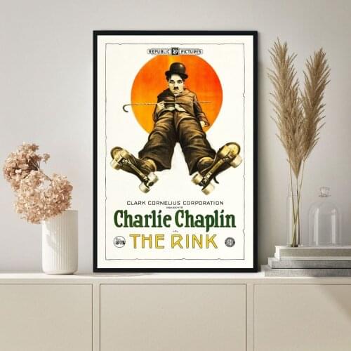 The Rink 1916 silent comedy Movie Poster Canvas Print Wall Painting Home Decoration