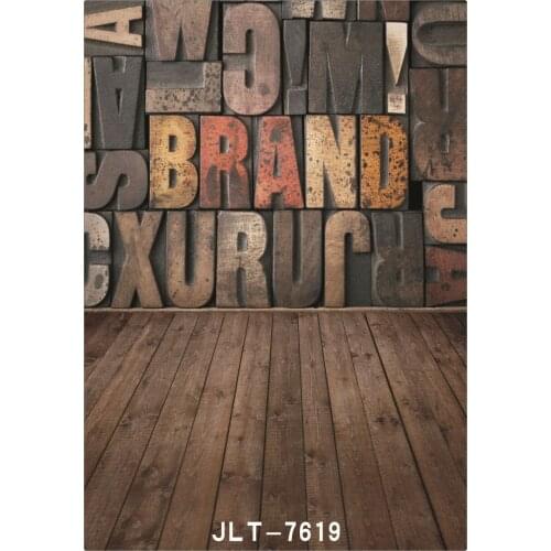 Brown Wooden Wall Floor Wedding Children Baby Computer Painted Vinyl Background For Photo Studio Props Backdrops for Photography