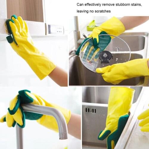 Creative Home Washing Cleaning Gloves Garden Kitchen Dish Sponge Fingers Rubber Household Cleaning Gloves Dishwashing