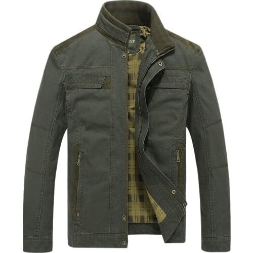 Winter Jacket Men Military Denim Bomber Jacket Men Army Coat Stand Collar Clothes Spring Autumn Streetwear Casaco Masculino