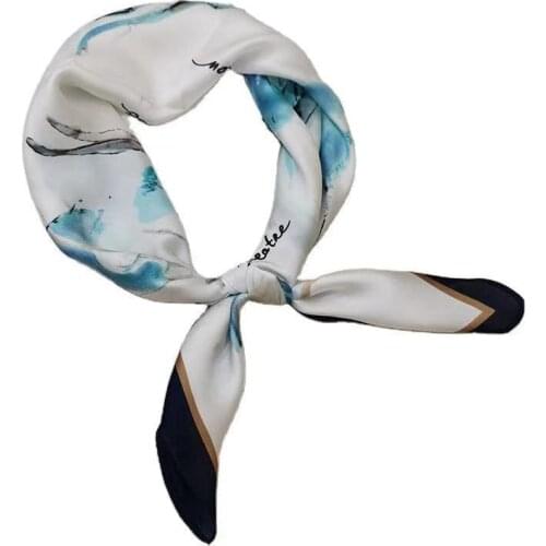 New 70cm Simulation Silk Satin Silk Scarf Female Small Square Scarf Custom Sweet Scarf Ballet Dancer Temperament Silk Scarf