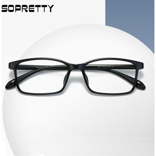 54-17-147 Korea Square TR90 Glasses Frames for Myopia Prescription , Men Women Plastic Hyperopia Optical Eyeglasses Frame FK121
