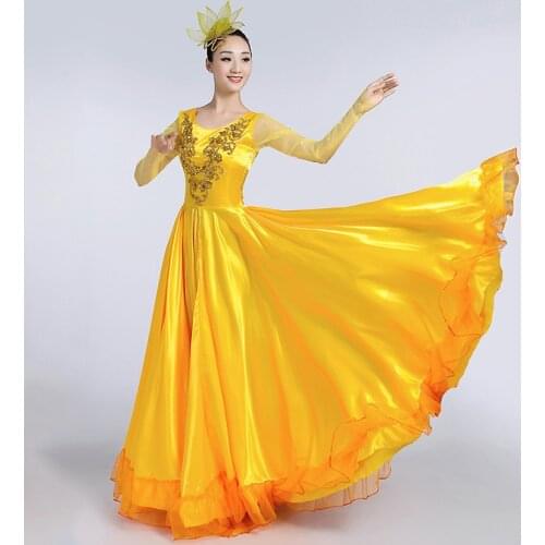 Flamenco Dress For Women Stage Performance Costume Spanish Bullfight Dance Skirt Gypsy Dresses Ballroom Style Clothes DL7177