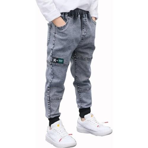 Boys Casual Jeans Trousers Autumn Denim Pants Kids Children Loose Pants Bottoms Clothing Teenage Boys Jeans