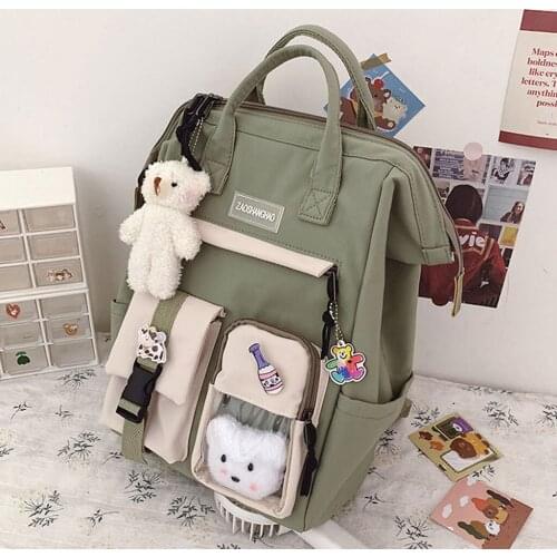 Women Casual Canvas Backpack Candy Color Waterproof Backpack School Bags Teenagers Girls Feminina Light Bags