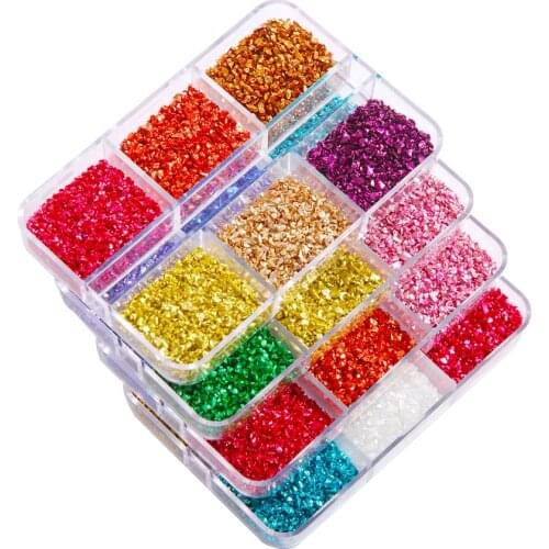 Nail Supplies For Professionals Irregular Shape Glass Stone Nail Sequins For DIY Nail Art Decorations 1 Box