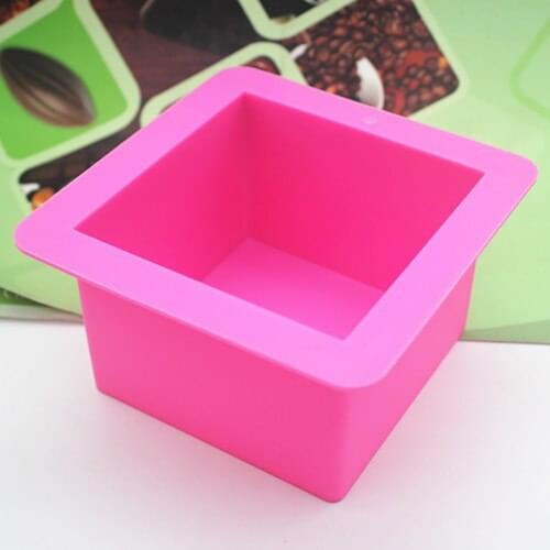 9*9*6.5CM 500ml Silicone mold Cube shape handmade soap candle mold Chocolate Fondant cake mould Baking mold DIY tools