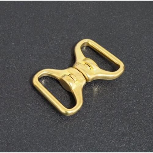 SK904) 2pc Solid Brass double-ring Leathercraft Hardware