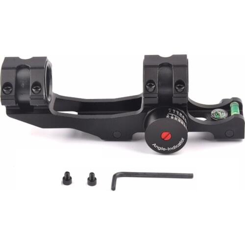 Tactical 25.4/30mm Scope Ring Base Mount with Angle Indicator and Spirit Buble Level 3 Shape Optional for Hunting Accessories