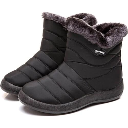 Warm Woman Shoes Winter Boots For Women Fashion Waterproof Women Winter Shoes Flat With Ankle Snow Boots Female Botas Mujer