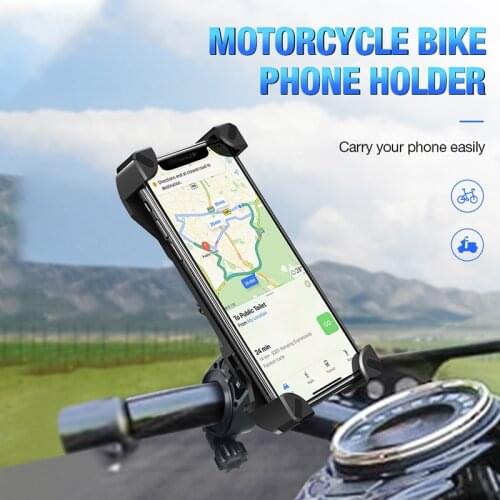 Bicycle Phone Holder for 3.5-7 inch Phone Mount 360 Rotation Mountain Bike Motorcycle Holder Handlebar Stand Support GPS Bracket
