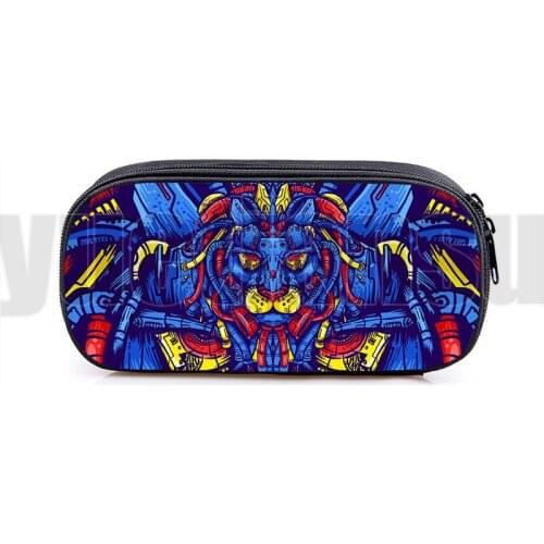 High Quality 3D Abstraction Animal Pencil Case Children Skull Viking School Pen Box Tiger Wolf Dragon Purse Wallet Cosmetic Bags