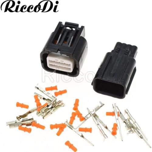 1-20Sets 8 Pin Ways Male Female Auto Headlight Socket Automotive Radar Cable Connector For Honda 7282-2148-30 7283-2148