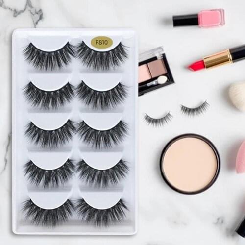 1 Box Simulation Eyelashes Eco-friendly Realistic Looking Faux Mink Hair Natural Look Mink Flase Lashes for Women