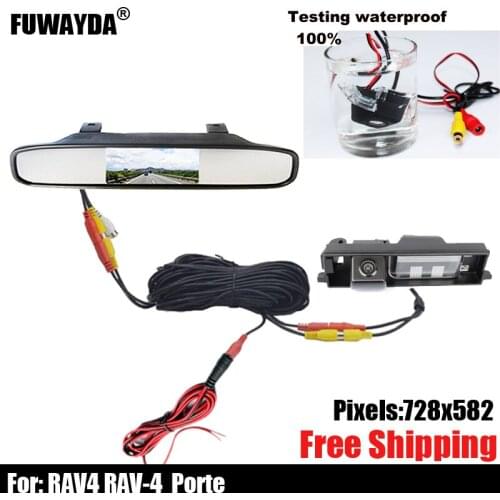 Free shipping SONY CCD Chip Sensor Special Car Rear View Reverse Backup Parking Safety CAMERA for TOYOTA RAV4 RAV-4 / Porte