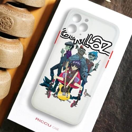 For iPhone 11 gorillaz Phone Case Colorful Bumper Shockproof Trasparent For iPhone 12 11 Pro Max Mini XR X XS 8 7 Plus Cover