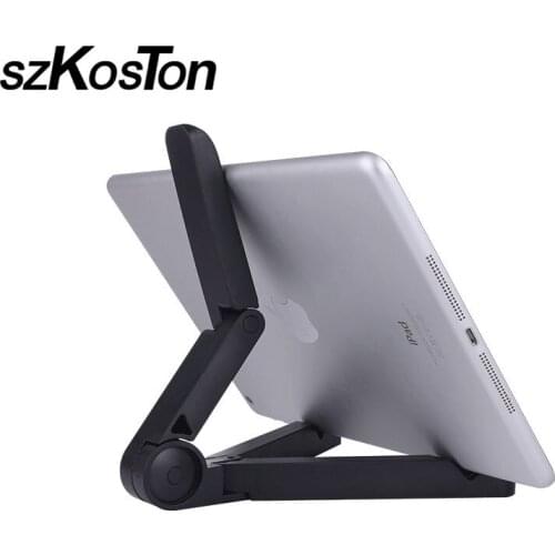 Tablet Desktop Phone Holder Stand For iPhone iPad Samsung Less 10 inch devices Foldable Adjustable angle Mount Bracket For iPad