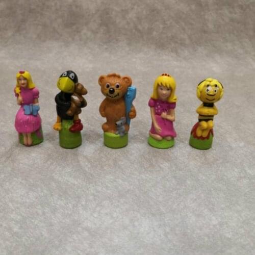 50pcs/lot Cartoon Action Figures pvc Princess Bear Bee Crow Christmas Gift Home Decoration Capsule Dolls