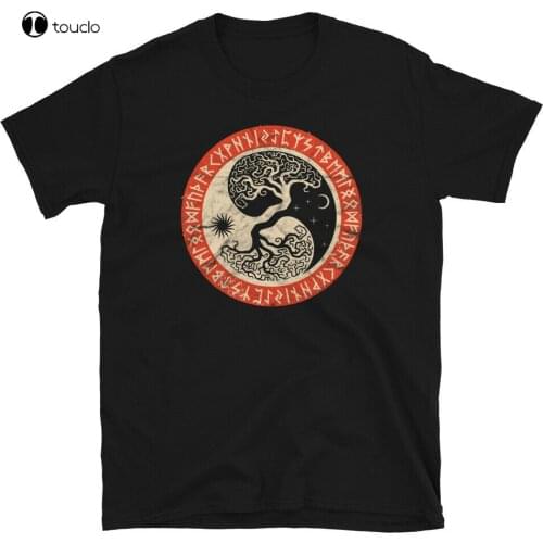 Yggdrasil Midgard Viking Tree Odin Edda Valhalla Norse Design T-Shirt