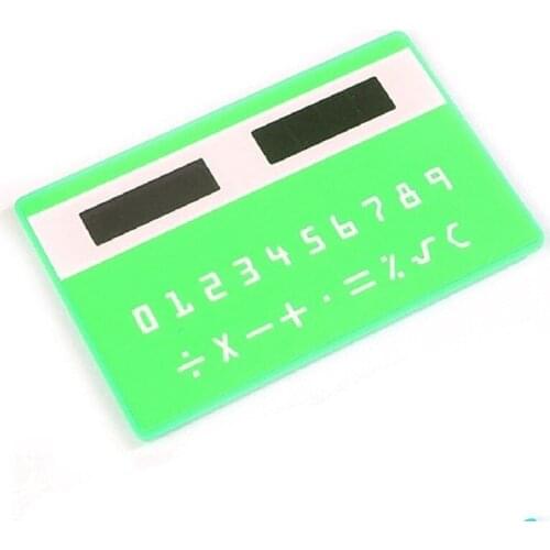 Moonbiffy Hot 1pc stationery card portable calculator mini handheld ultra-thin Card calculator Solar