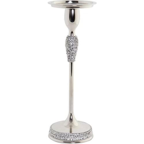 Circular Candelabra with Stand Dekodonia Aluminium (12 x 12 x 36 cm)