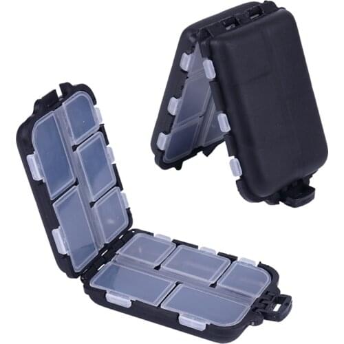 1PC Fishing Box 10 Compartments Fishing Accessories Lure Hook Boxes Storage Double Sided High Strength Fishing Tackle Box