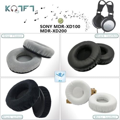 KQTFT round flannel 1 Pair of Replacement Ear Pads for SONY MDR-XD100 MDR-XD200 Headset EarPads Earmuff Cover Cushion Cups