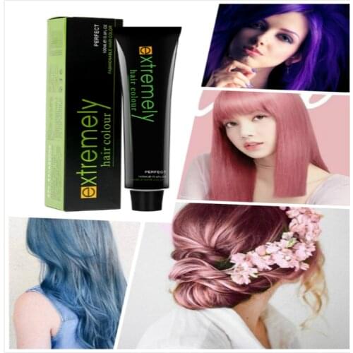 Popular Color Cream Cowboy Blue Grey Silver Permanent Hair Dye Color Cream Beauty Hair Long Lasting Colorant Paint