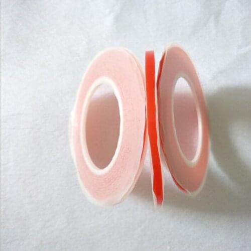 1mm~5mm Wide Choose 0.2mm Thick Red Film Double Sided Adhesive Transparent Tape High Sticky For iphone ipad HTC Screen LCD LED