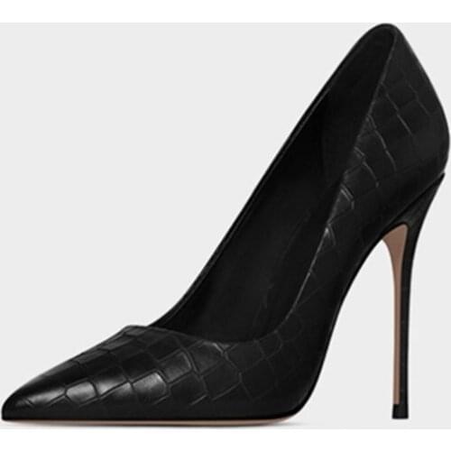 MKKHOU High Heel Women 2020 new simple versatile pointed stone stiletto 12cm single shoe womens shoes sizes 5-14