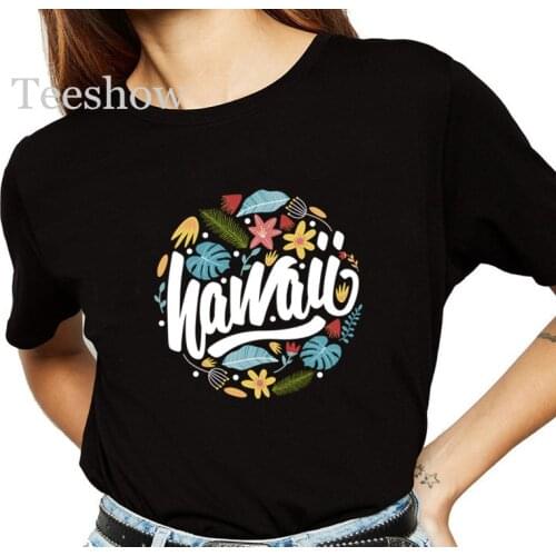 Fashion Hawaii T Shirt Women Harajuku short sleeved T-shirt Printed Summer Loose Tshirt Graphic Tops Tees Female drop shipping