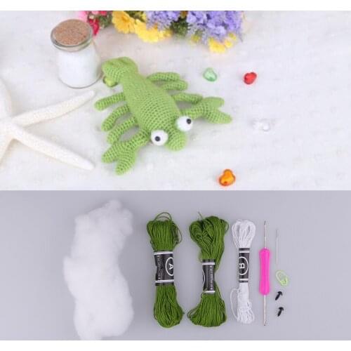 Handmade DIY Lobster Doll Toy Crochet Kit Amigurumi Kit for Kids Beginners Crafts