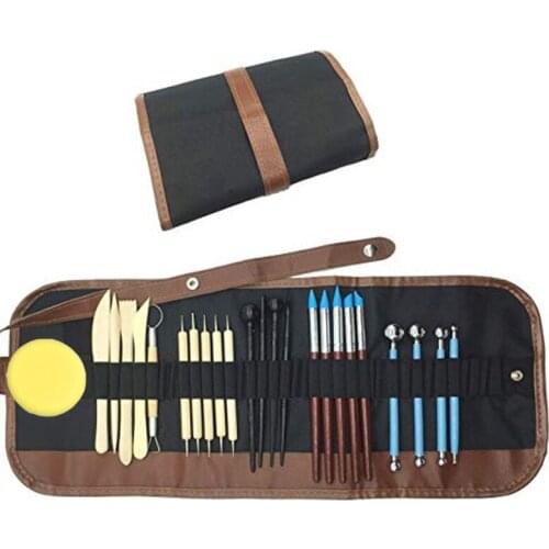 24-piece Set Pottery Clay Tools Pottery Soft Pottery Sculpture Tools Drawing Embryos Indentation Beautiful Seams Pottery Tools