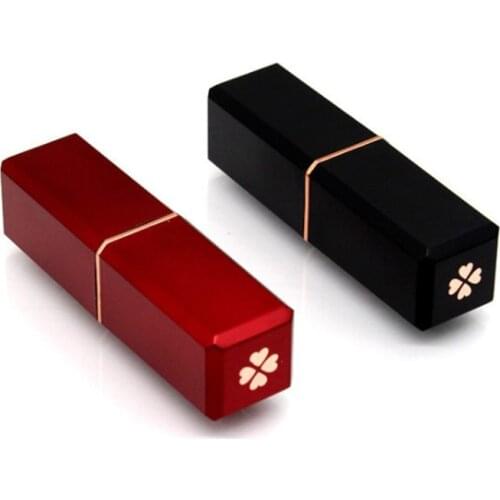 1pc Plastic square lipstick tube 12.1 cup size black / white empty lip rouge