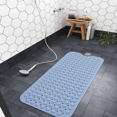 ECO PVC Anti-Slip Modern Bathroom Mat 40 x 100 cm Large Solid DIY Bath Mat Skip Proof versatile Bathtub Massage Rug SALES