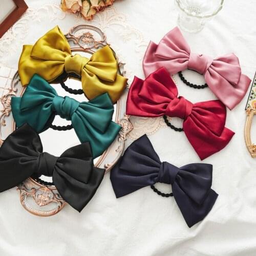 Selling fashion Cloth Knotted big bow Hair ring hairpin Spring clip Barrettes Hair band Women girls hair accessoriesr Headwear