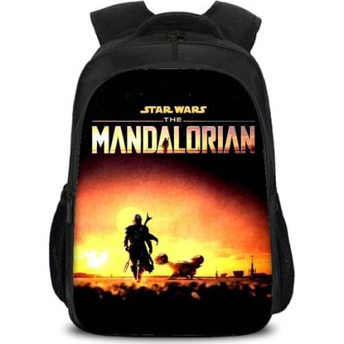Disney Mandalorian Movie Star Wars Backpack baby yoda Students School Bags Boys Grils Satchel capacity backpack