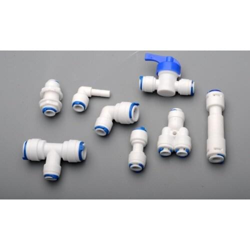 1/4 OD PE TUBE to tube Quick Connector Family drinking water RO filter reverse osmosis system