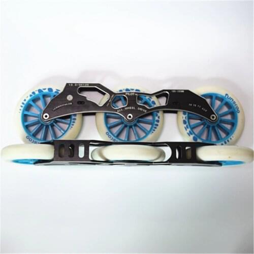 Polit 3*125mm Speed Skate Frames With ILQ-11 Bearings With 125mm Wheels Set 165-195mm Distance Competition Racing Patines Base