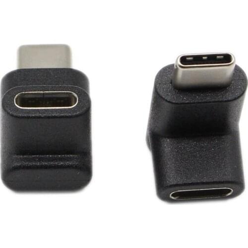High Quality Connector 90 Degree USB-C Adapter 10Gbps Elbow Right Angle USB 3.1 Type-C Male to Female Extension