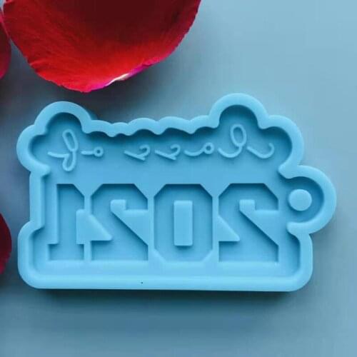 1PC Letter Printed Keychain Silicone Molds Handmade DIY Making Craft Epoxy Resin Jewelry Mould