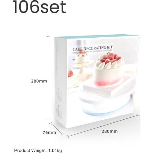 106pcs Decorating Nozzle Set Cake Tools Cake Decoration Kitchen DIY Icing Piping Cream Reusable Kit Baking Tools Cake Tools Set