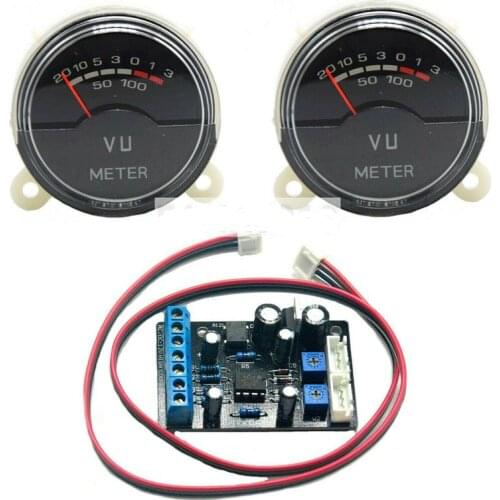 2x P-40SA VU meter DB Level Header Audio w/ Blue LED Backlight w 1x Driver Board