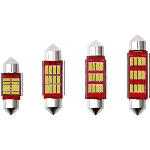 2x 4014 C10W C5W LED Canbus Festoon 31mm 36mm 39mm 41mm for Car Bulb Interior Reading Light License Plate Lamp White Free Error