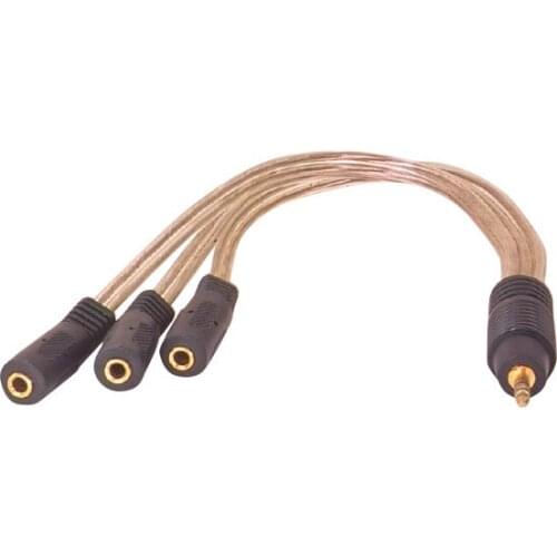 3.5 MM STEREO MALE/3X3.5 MM STEREO FEMALE TO 5 + 1 CABLE POWERMASTER