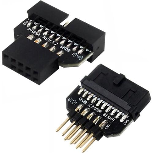 Motherboard USB 3.0 20-Pin to USB 2.0 9-Pin Adapter Front Panel Plug-in USB 3.0 20-Pin to USB 2.0 9-Pin Adapter Panel Connector