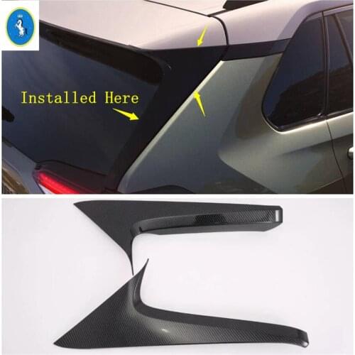 Auto Accessory Rear Tail Spoilers Window Wing C Column Pillar Cover Trim For TOYOTA RAV4 RAV 4 XA50 2019 2020 2021 ABS