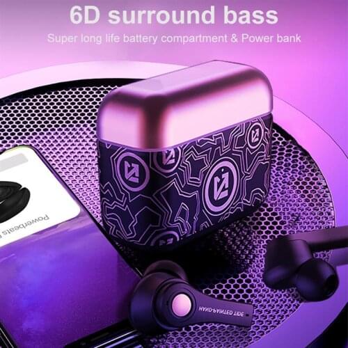 TS-100 TWS Wireless Bluetooth 5.0 Wireless Headphones Mini Bass Earbuds Waterproof Graffiti Sports Earphones For Android PK i12