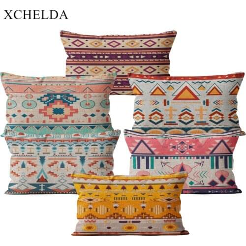 Boho Ethnic Pattern Throw Pillowcase Bohemian Style Linen 30* 50 Cushion Cover Sofa Home Living Room Decorative Pillow Case