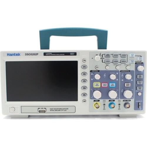Digital Oscilloscope Hantek DSO5202P 200MHz 2 Channels 1GSa/s USB LCD Display PC Storage Digital Storage Oscilloscope Tool Kits